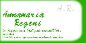 annamaria regeni business card
